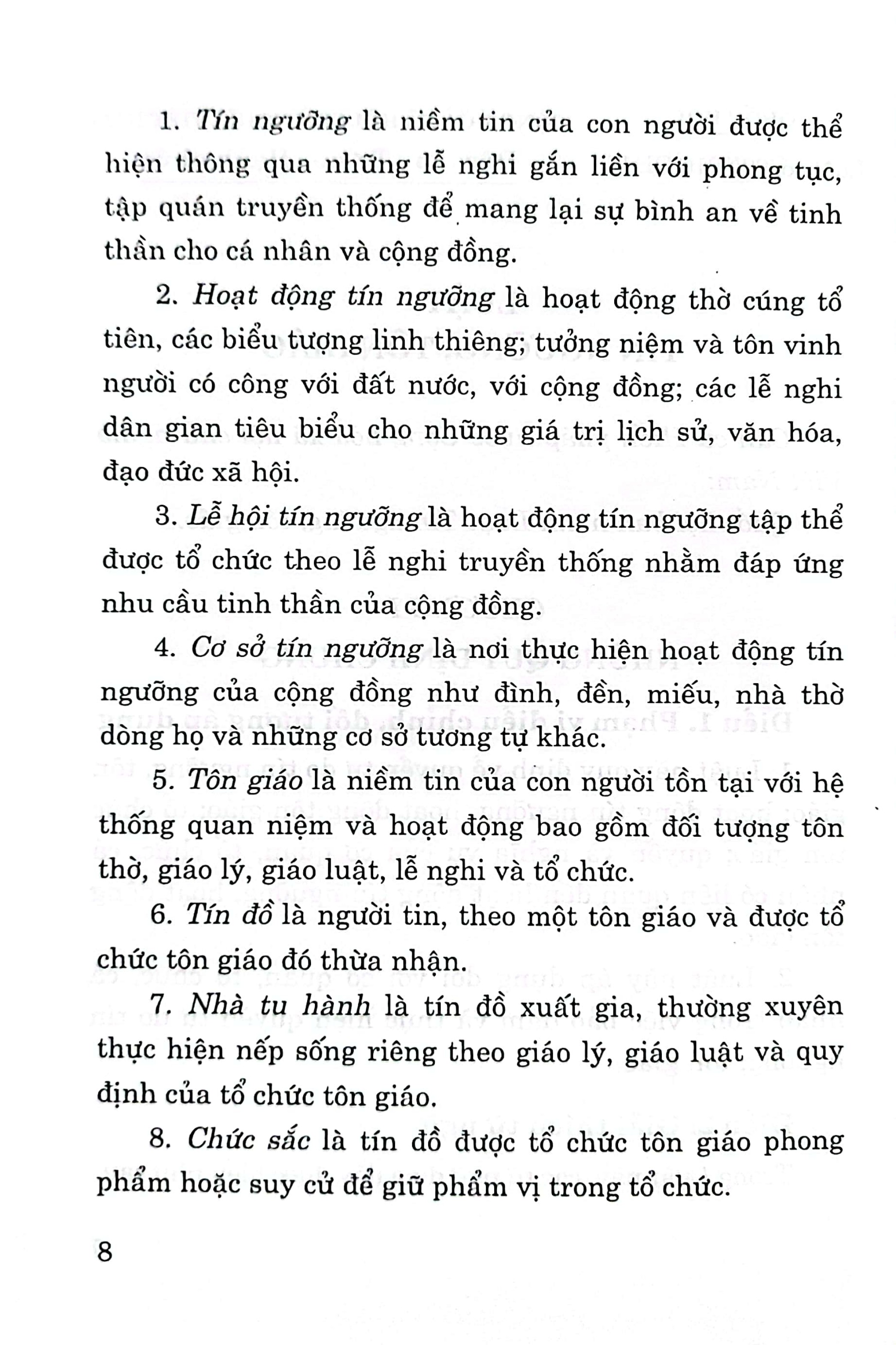 Luật Tín ngưỡng, tôn giáo (Hiện hành)