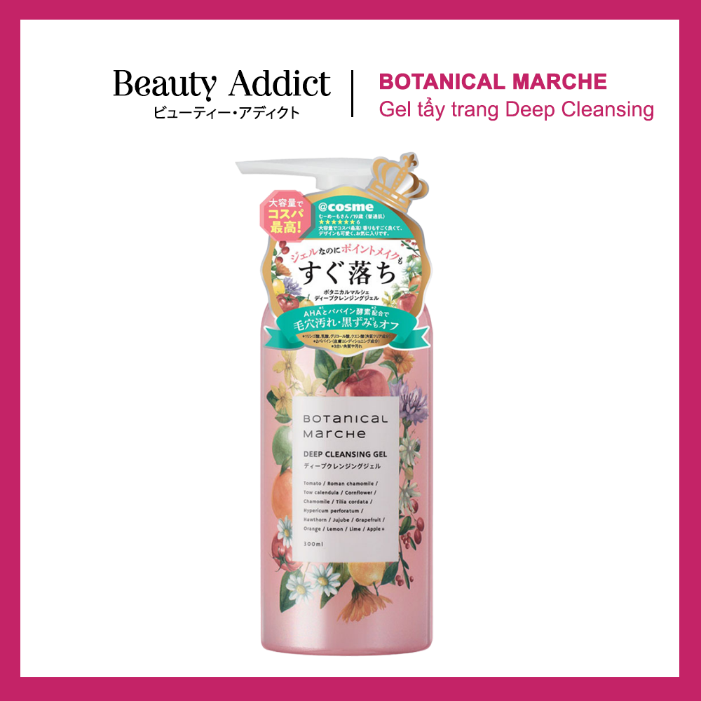 Gel Tẩy Trang Chứa Dầu Thảo Mộc Botanical Marche Deep Cleansing Gel, Làm Sạch Tế Bào Chết Và Dưỡng Ẩm Da