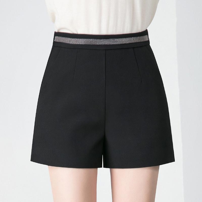 Quần short nữ lưng cao ống rộng cao cạp nhũ kim sa đẹp Hàn Quốc Q690