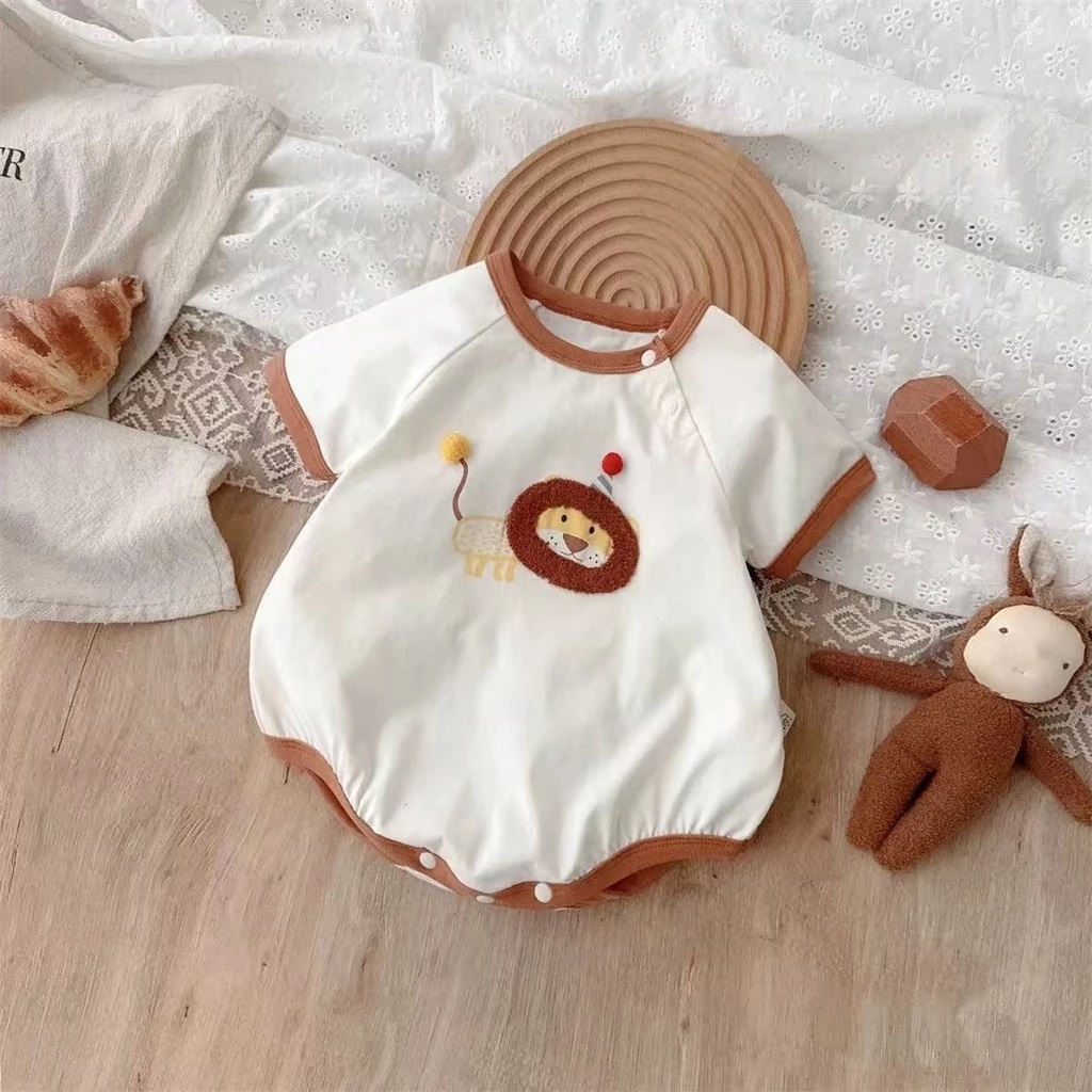 Body Tay Ngắn Họa Tiết Sử Tử Cho Bé Trai Sơ Sinh 1 2 Tuổi Từ 5-13kg Dành Cho Bé Trai