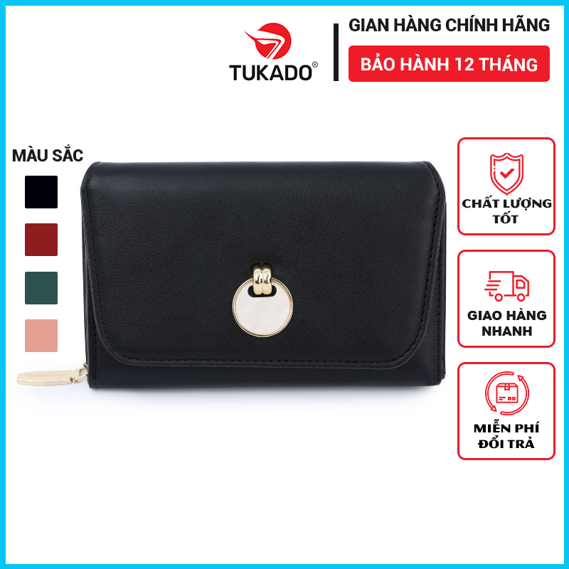 Ví nữ ngắn mini cầm tay chính hãng TAILIAN đựng tiền nhiều ngăn dễ thương da cao cấp cực đẹp TL18