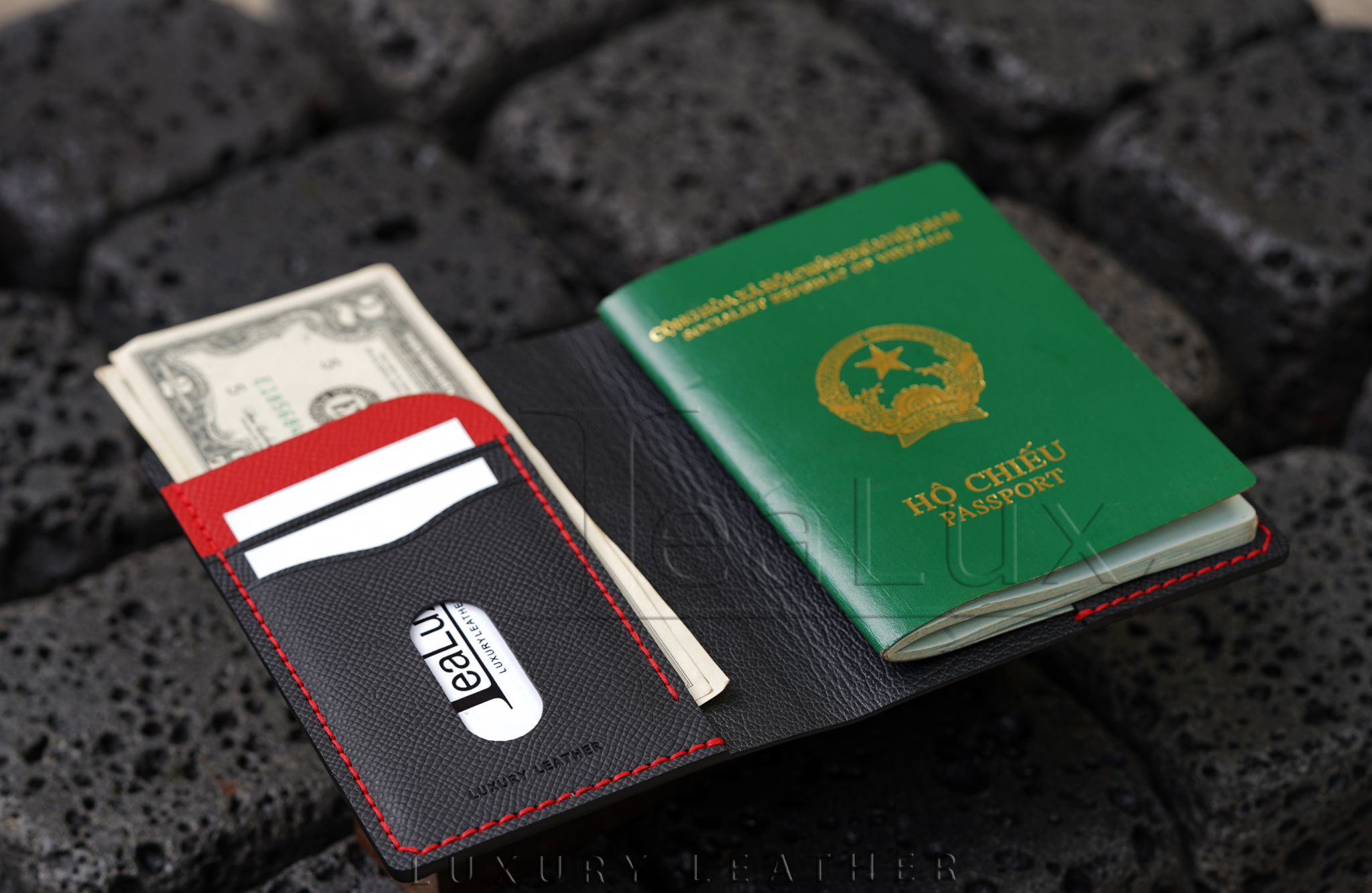 Ví Đựng Hộ Chiếu Da Epsom Handmade Lealux Passport Wallet