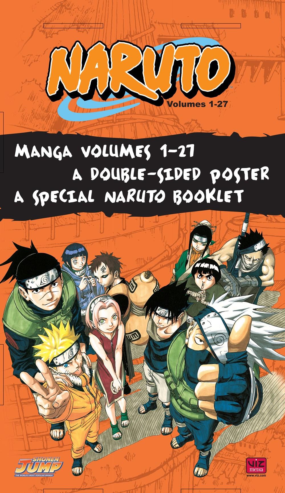 Sách - Naruto Box Set 1 - Volumes 1-27 with Premium by Masashi Kishimoto (UK edition, paperback)