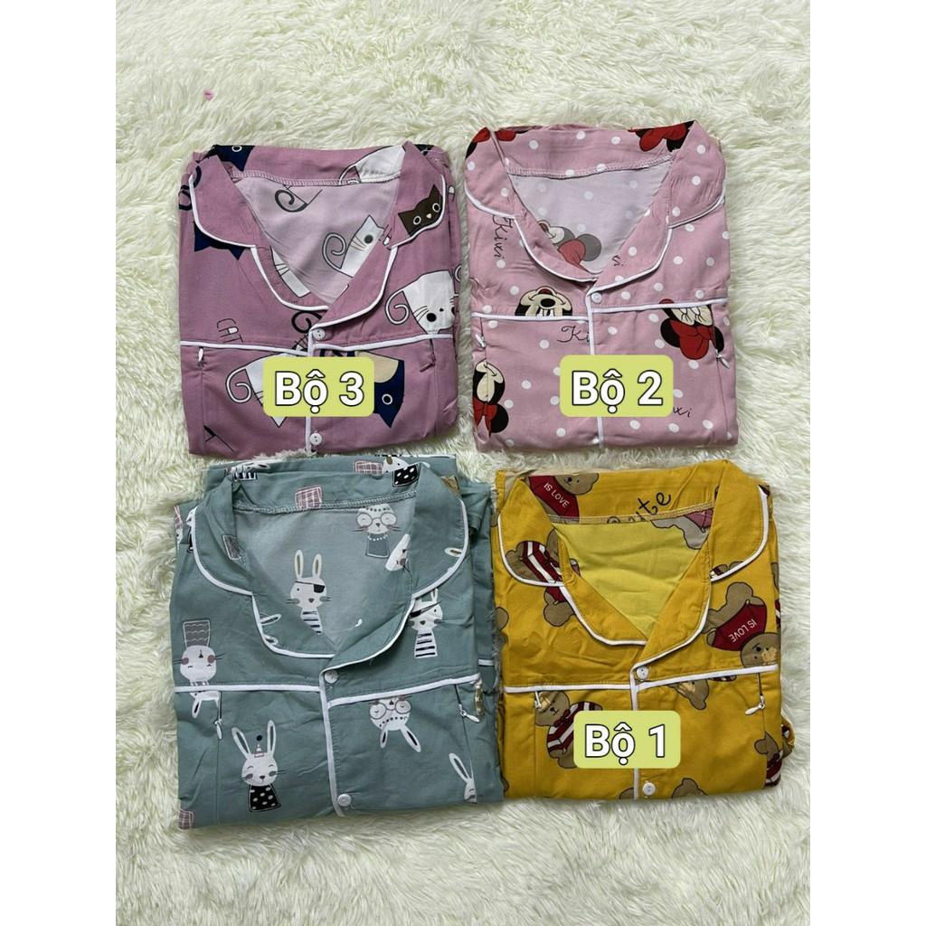 Đồ bộ bầu Pijama mặc bầu và sau sinh Dài Tay chất kate thái BPJM930