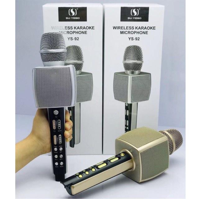 Micro Karaoke YS92 Hỗ Trợ Kết Nối Bluetooth, Dễ Dàng Sử Dụng Âm Thanh Sống Động, Độ Bền Cực Cao. Bảo Hành 12 Tháng