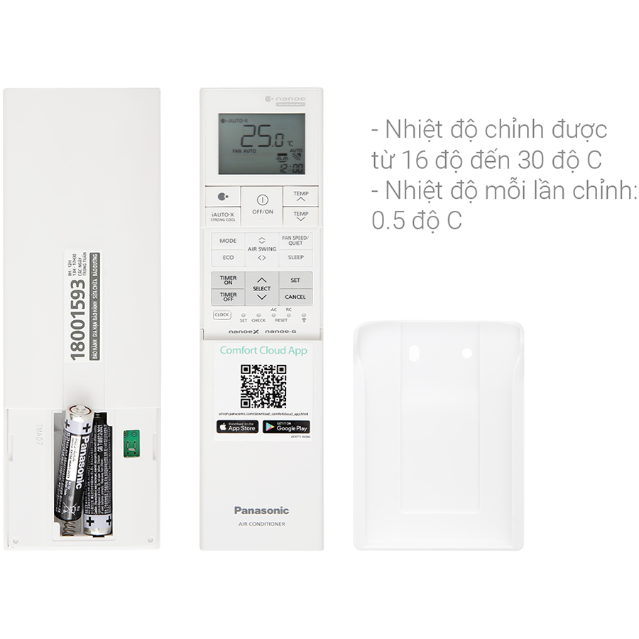 Máy lạnh Panasonic Inverter 1.5 HP CU/CS-XU12ZKH-8 - Chỉ giao HCM