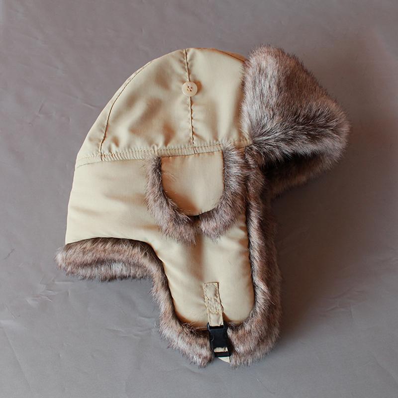 Unisex Giữ Ấm Mùa Đông Nga Nón Lông Thú Giả Bẫy Bắt Mũ dành cho Nam Nữ Chống Gió Máy Bay Ném Bom Nón Ushanka Tai Vạt