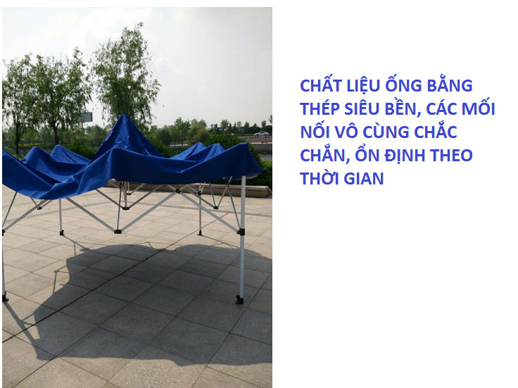 Mái che di động cỡ lớn xếp gọn 3 x 3 mét (Xanh dương)