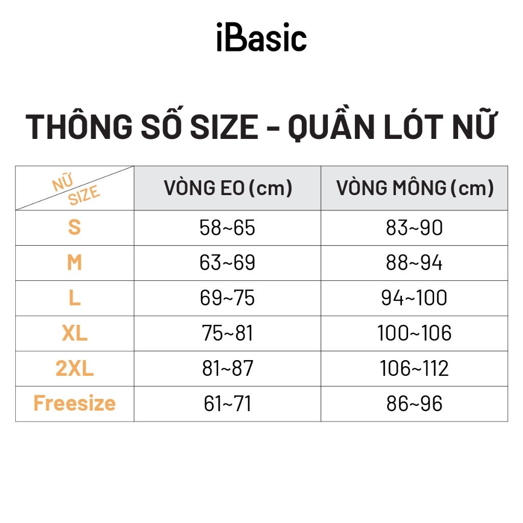 Quần lót nữ bonding thoáng khí lưng vừa iBasic V109-3