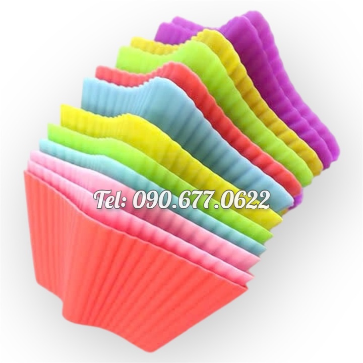 Bộ 10 khuôn silicon 3 lớp làm bánh, rau câu, bánh bông lan, bánh da lợn, bánh Cookie ngôi sao 5 cánh – Mã số 1155