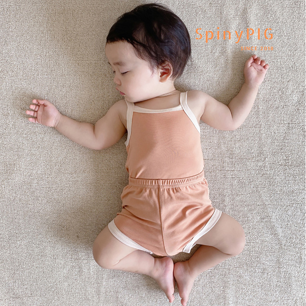 Bộ quần áo cho bé 0-3 tuổi style Hàn Quốc sát nách 2 dây dành cho hè thu chất liệu cotton cực đẹp