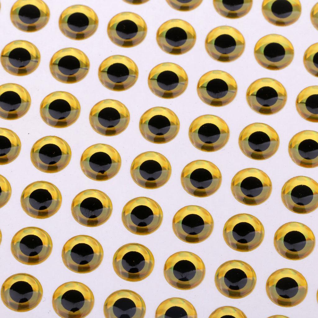 300pcs 3D Holographic Fishing Lure Eyes for Fly Tying Lure Crafts DIY Tool