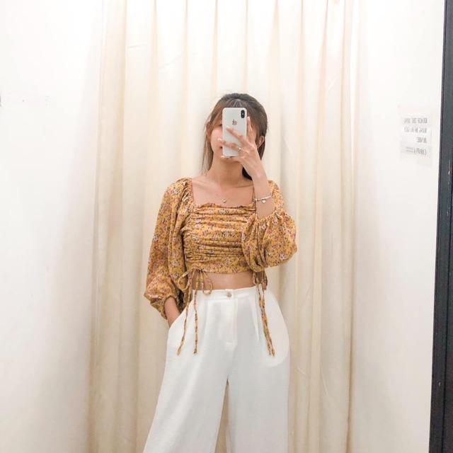 Áo croptop rút dây