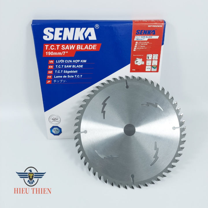 Lưỡi cắt gỗ hợp kim 190mm 52 răng SENKA