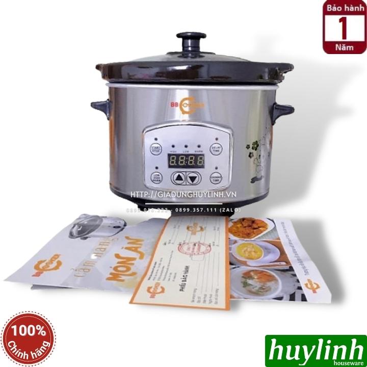 Nồi nấu cháo chậm tự động điện tử BBcooker DS15 - 1.5 lít - Hàng chính hãng - Nồi nấu cháo cho bé, nồi hầm, chưng yến