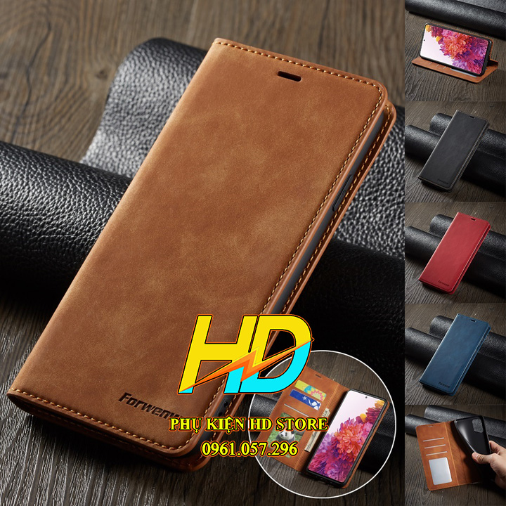 Bao Da Bò Non Dành Cho SamSung Galaxy A13 4G Chính Hãng Forwenw Có Ngăn Đựng Tiền và Thẻ - Hàng Chính Hãng