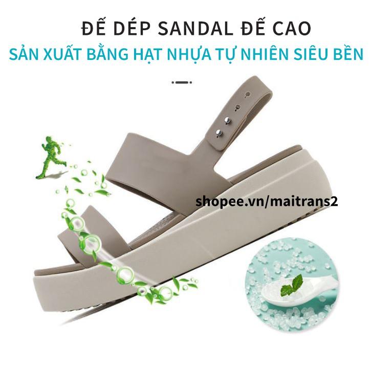 dép sandaldép sandal đế cao họa tiết nhiều màu lựa chọn SHINSANDAL7Y1 tặng thêm 1 túi vải đựng sandal