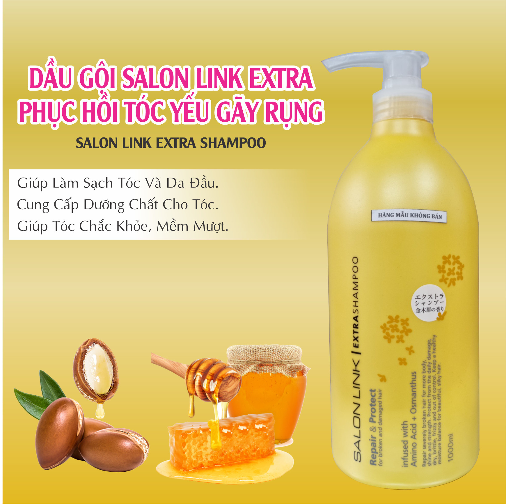 Dầu Gội Đầu Phục Hồi Tóc Khô Xơ,Chẻ Ngọn Salon Link Extra Shampoo (1000mL)