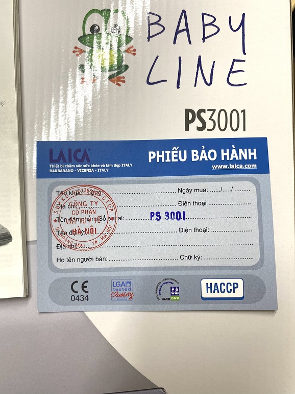 Cân Trẻ Sơ Sinh Điện Tử LAICA PS3001 ITALY - Trọng Lượng Tối Đa 20kg Tối Thiểu 200g -  Chức Năng Trừ Bì