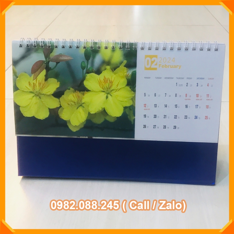Lịch để bàn2024có ngày âm khổ 24*16cm _