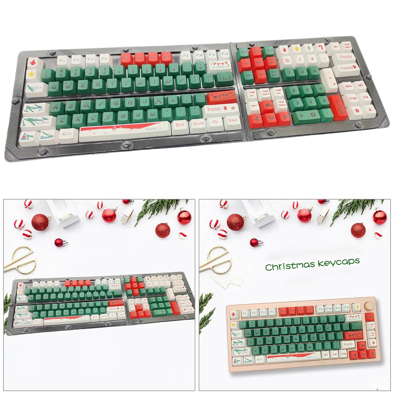 123 Keys PBT Christmas Theme Waterproof for 61 64 68 87 96 98 108