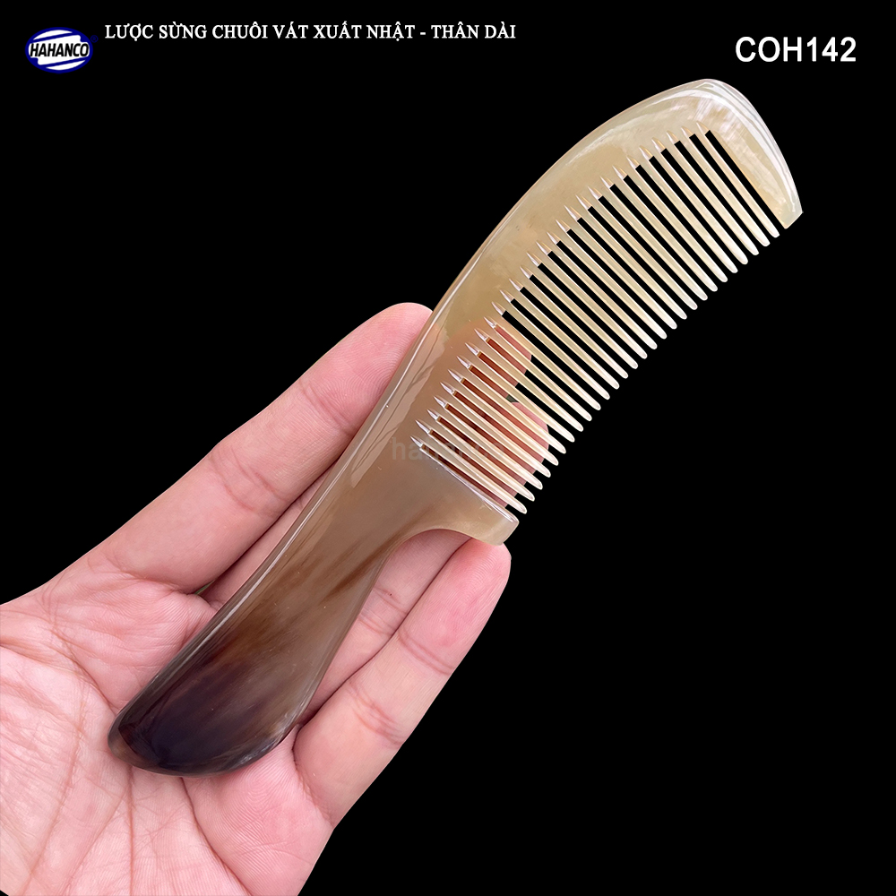 Lược chuôi vát mẫu thông dụng (Size: L - 19cm) COH142 - Lược sừng xuất Nhật - Chăm sóc tóc