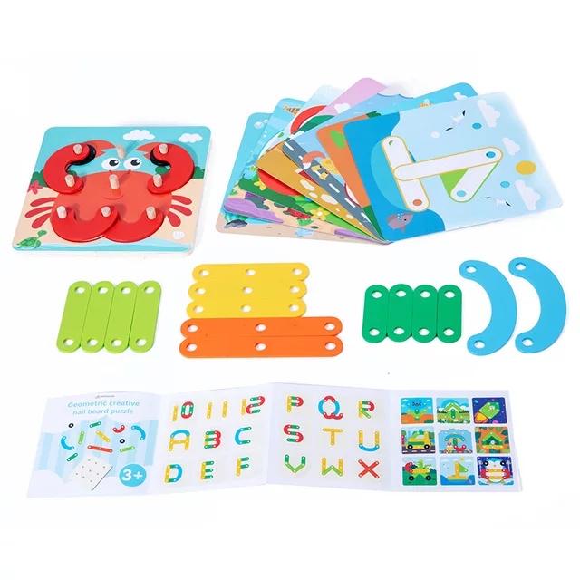 Đồ Chơi Xếp Hình Giáo Dục Theo Phương Pháp Montessori Cho Trẻ Mẫu Giáo tư duy sáng tạo phát triển ngôn ngữ