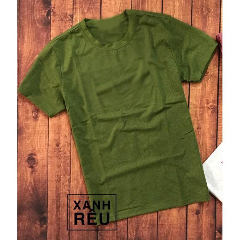 ️️ Áo Thun Nam Trơn Cổ Tròn Chất Cotton Siêu Mát nhiều màu dáng body thời trang
