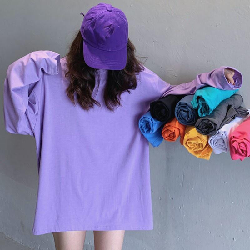Áo thun tay dài sweater nam nữ TRƠN unisex form rộng teen cổ tròn cotton giá rẻ basic đen trắng freesize ulzzang