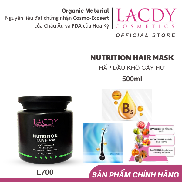 Hấp dầu khô gãy hư NUTRITION HAIR MASK L700 ( 500ml )