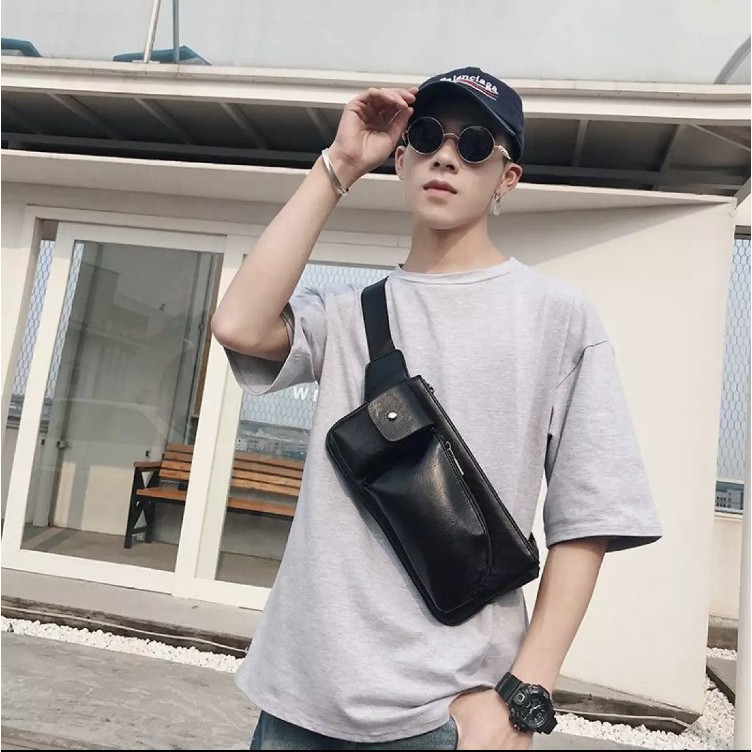 Túi Đeo Chéo, Đeo Ngang Dành Cho Nam Chất Da PU Cao Cấp Thời Trang Phong Cách.