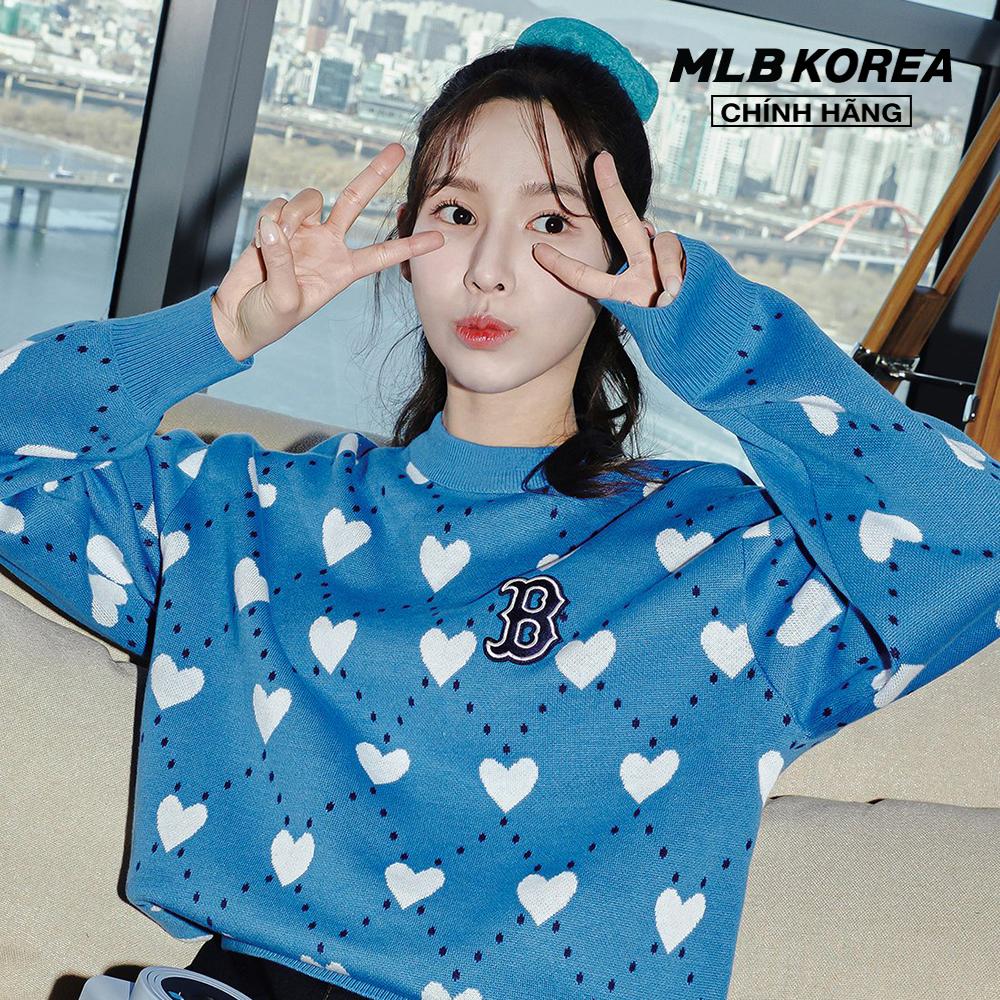 MLB - Áo sweater unisex cổ tròn tay dài Heart Overfit 3AKPH0131-43BLS