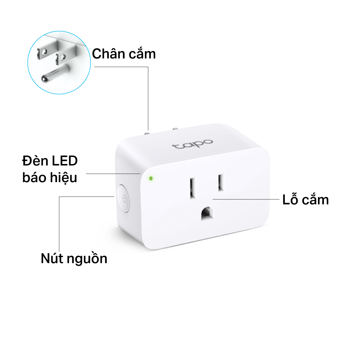 Ổ Cắm WiFi Thông Minh TP-Link Tapo P105 Điều Khiển Từ Xa - Hàng Chính Hãng