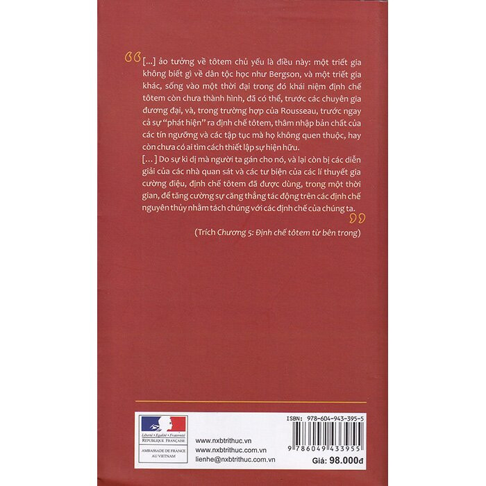 Định Chế Tôtem Hiện Nay - Claude Lévi-Strauss - Nguyễn Tùng dịch - (bìa mềm)