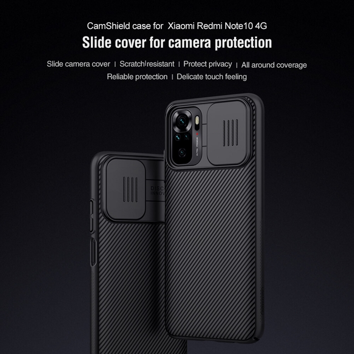 Ốp lưng cho Redmi Note 10 Nillkin bảo vệ camera - Hàng nhập khẩu
