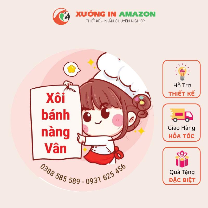 In Tem Nhãn Giấy Decal Dán - Tem Dán Hộp Bánh