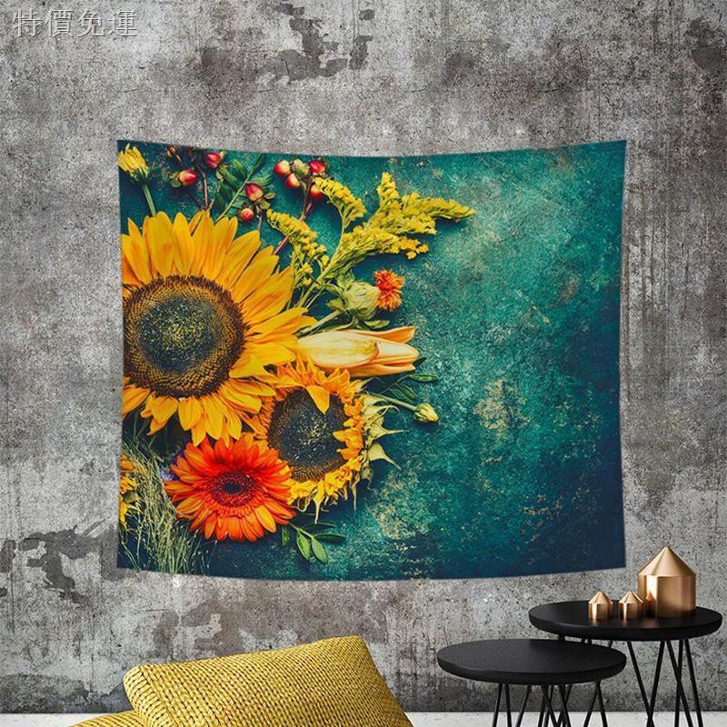 Thảm hoa hướng dương đẹp như tranh vẽ trang trí phòng bạn thêm tươi tắn 70x100cm