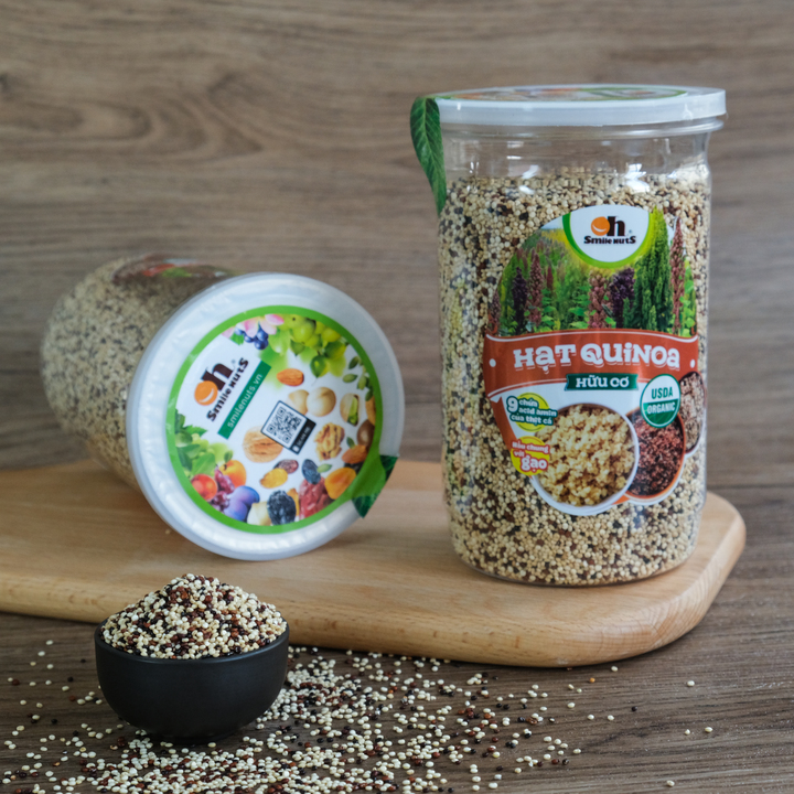 Hạt Quinoa (Diêm Mạch) mix 3 loại Smile Nuts hộp 600g - Mixed Quinoa Seed Smile Nuts 600g