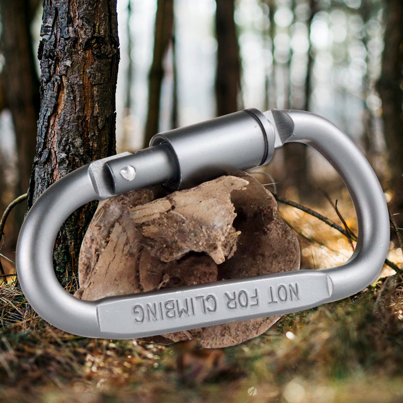 Móc khóa Carabiner Hình Chữ D Chất Liệu Hợp Kim Nhôm Cao Cấp Rất Cứng Và Siêu Bền - Hàng Chính Hãng