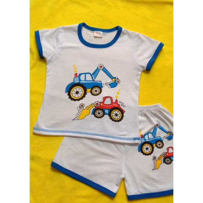 Sét 3 bộ cộc tay thun cotton cho bé size 4kg đến 45kg.Ngẫu nhiên màu