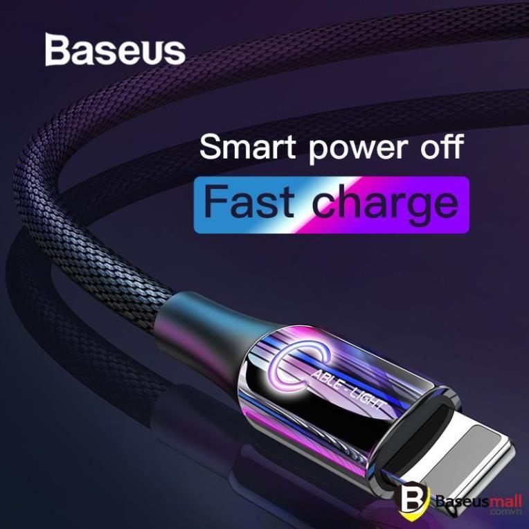 Baseus -BaseusMall VN Cáp sạc tự ngắt thông minh Baseus C Shape Light LV195 cho iPhone (Hàng chính hãng