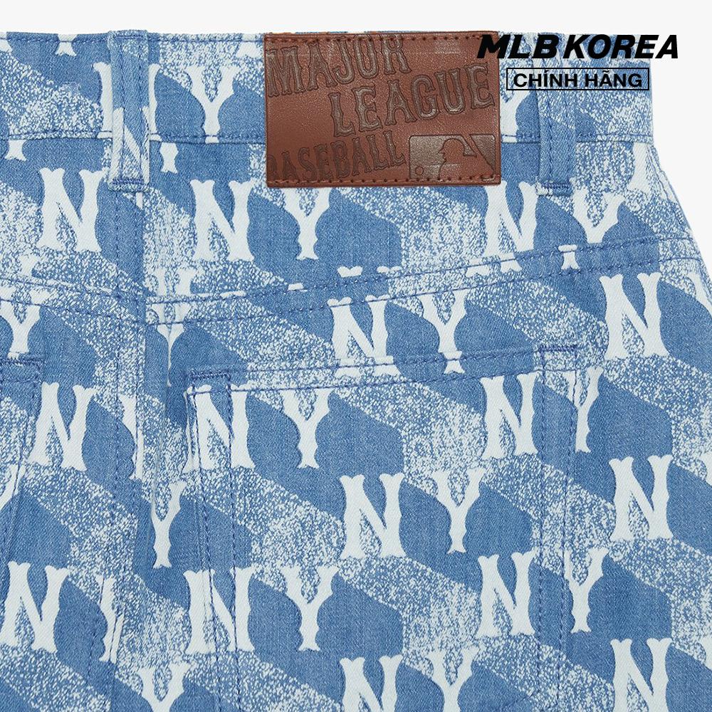 MLB - Chân váy denim mini Cube Monogram Printed 3FDSM0333