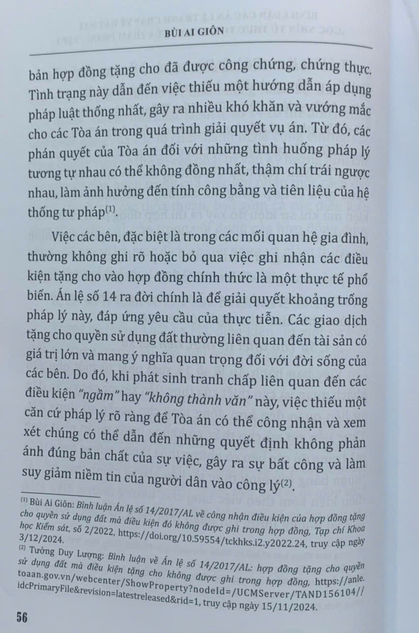 Bình luận các án lệ tranh chấp về đất đai – Góc nhìn từ thực tiễn xét xử của Thẩm phán (tập 1 và 2)