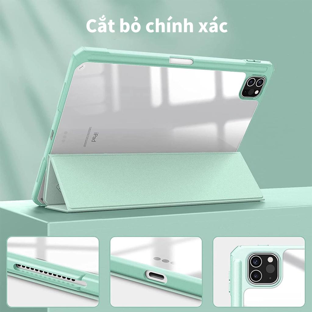 [HÀNG CHÍNH HÃNG GOOJODOQ] Bao da ipad GOOJODOQ Cho iPad Pro 11 12.9 2022 Air 4 Air 5 Gen 10 10.9 Gen 9 8 7 10.2 Ốp Lưng Clear Acrylic Bao - Màu xanh lá cây đậm