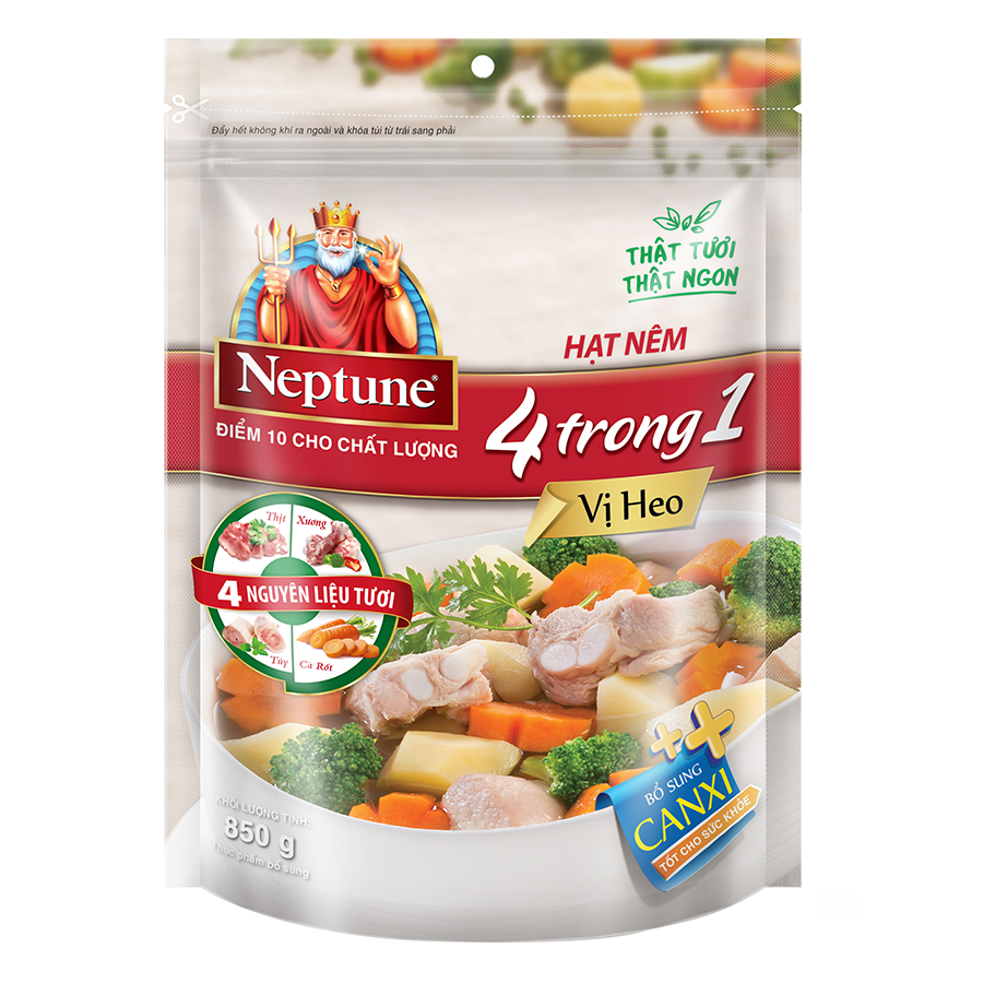 Hạt Nêm Neptune 4 Trong 1 Vị Heo (850g)