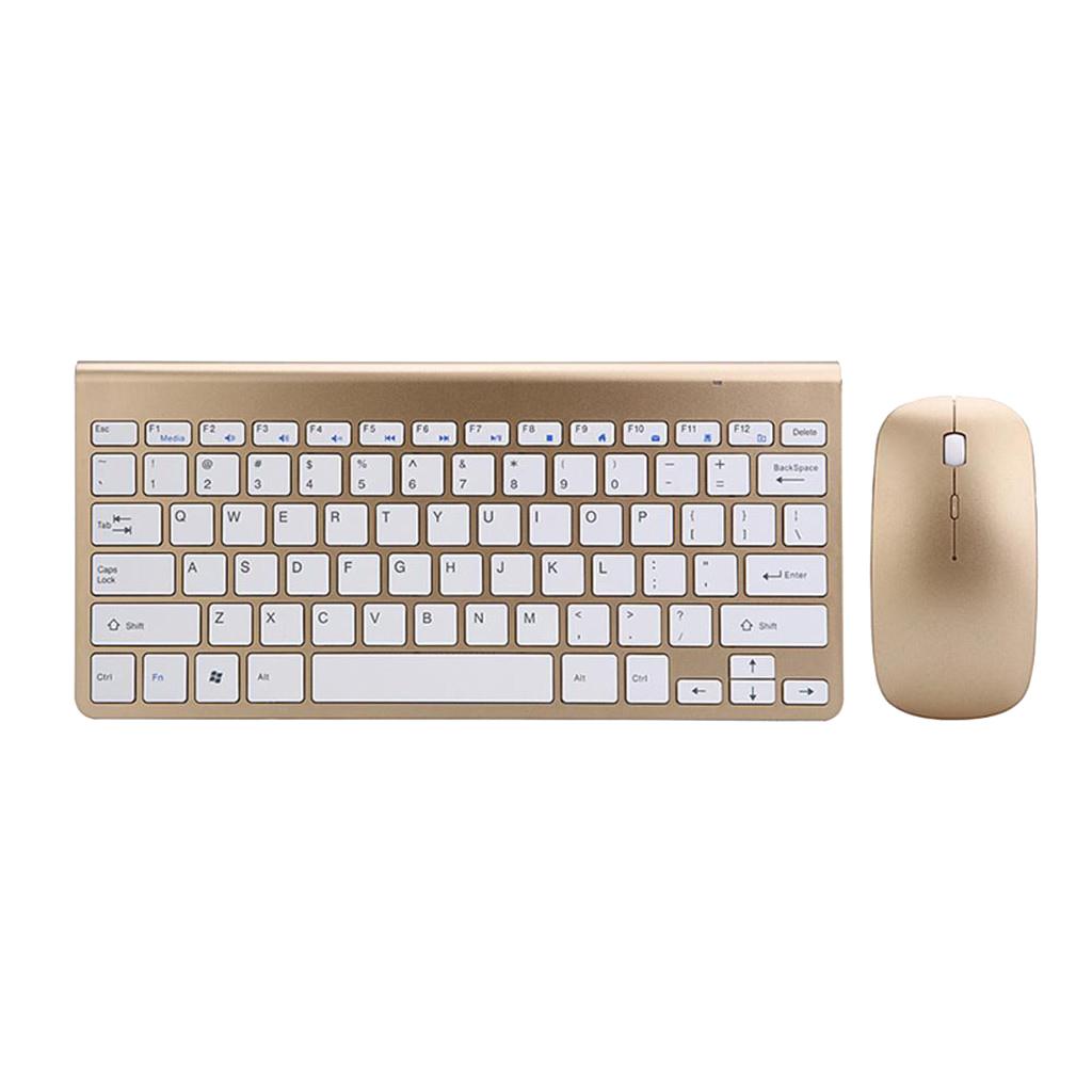 Ultra-Slim Wireless Keyboard And Mouse Combo 78 Keys With USB Receiver