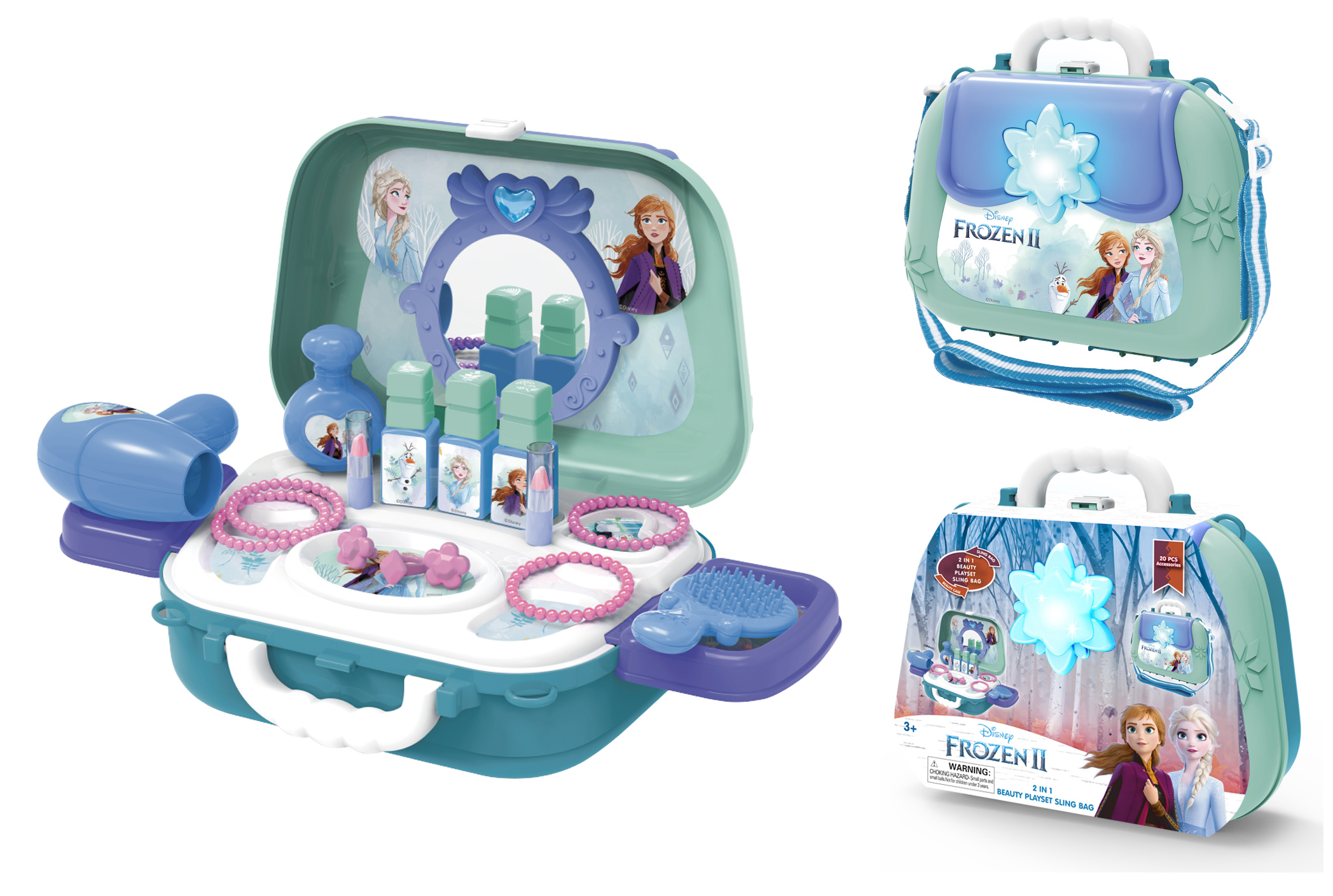 EODS008-933DA Bộ túi đeo làm đẹp Frozen 2 (KT 25x10x19cm)