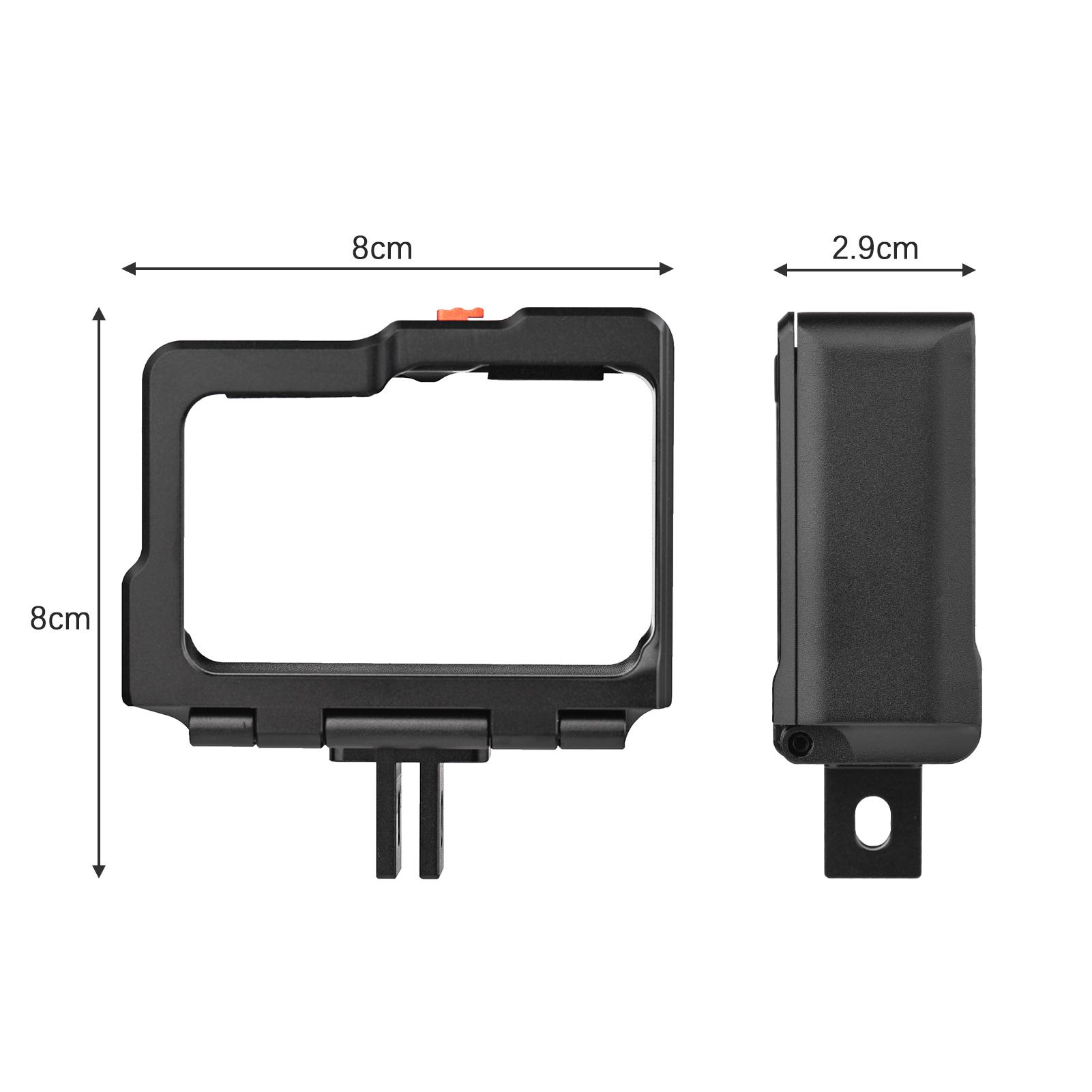 Metal Sports Camera Video Cage with Dual Cold Shoe Mounts Protective Frame Cage Vlog Accessories Replacement