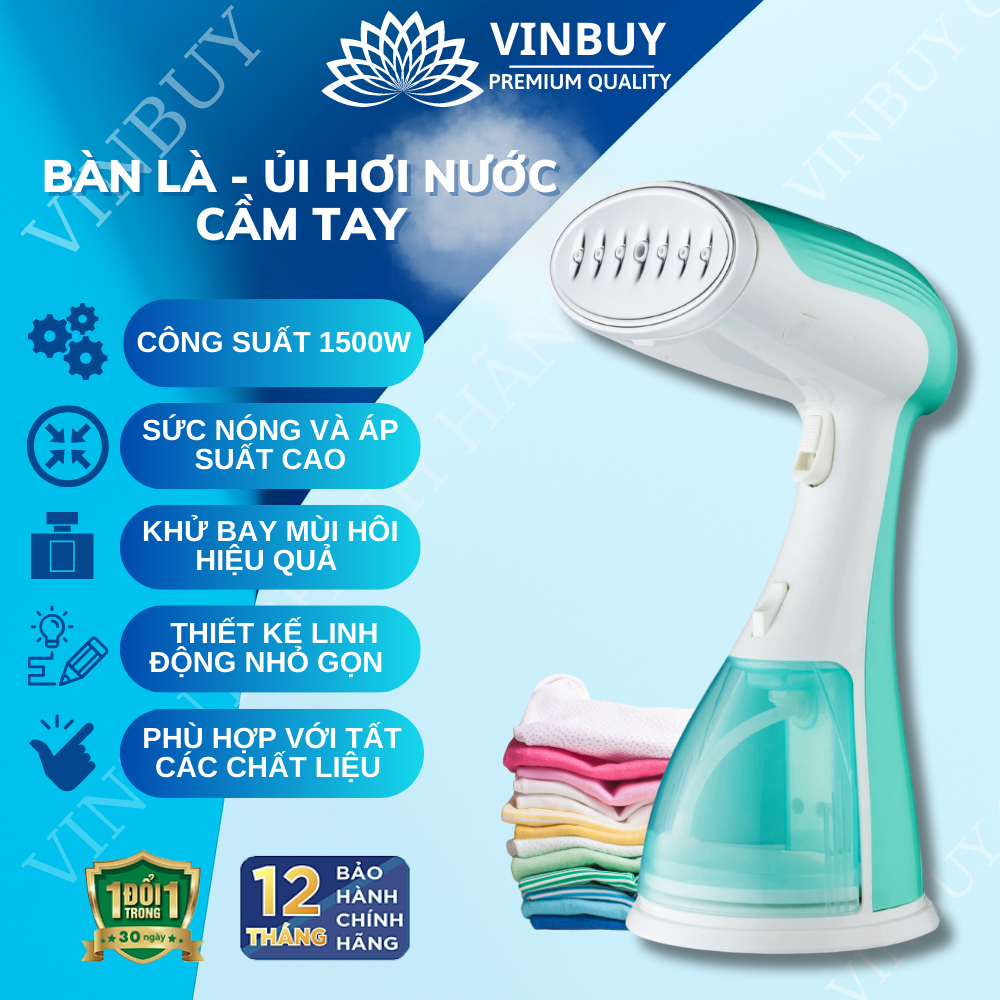 Bàn Là Hơi Nước Cầm Tay VinBuy Công Suất 1500W - Hàng Chính Hãng