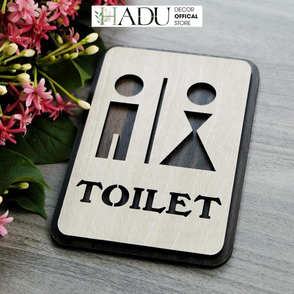 Bảng toilet (phòng vệ sinh) gỗ dán tường bằng keo 2 mặt - Mẫu TL07 - HaduDecor